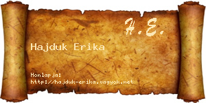 Hajduk Erika névjegykártya